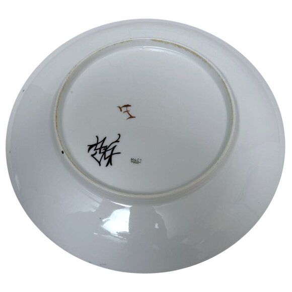 H & Co. Roses Plate Handpainted Porcelain Antique Haviland Limoges France 11" - Picture 3 of 11